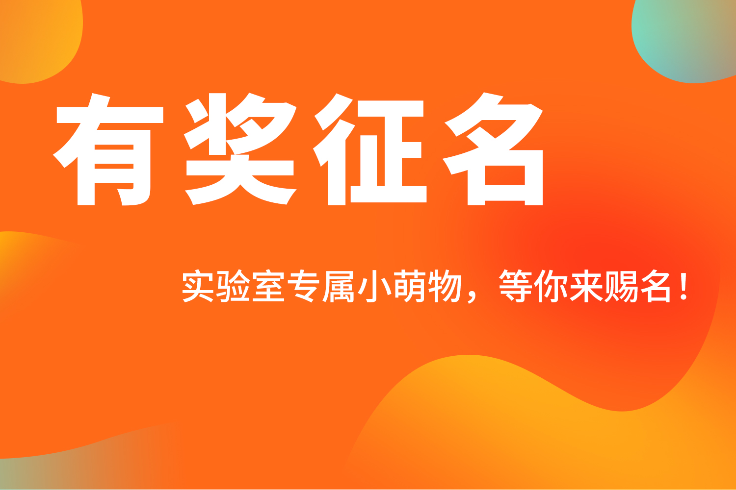 有奖征名｜实验室专属小萌物，等你来赐名！